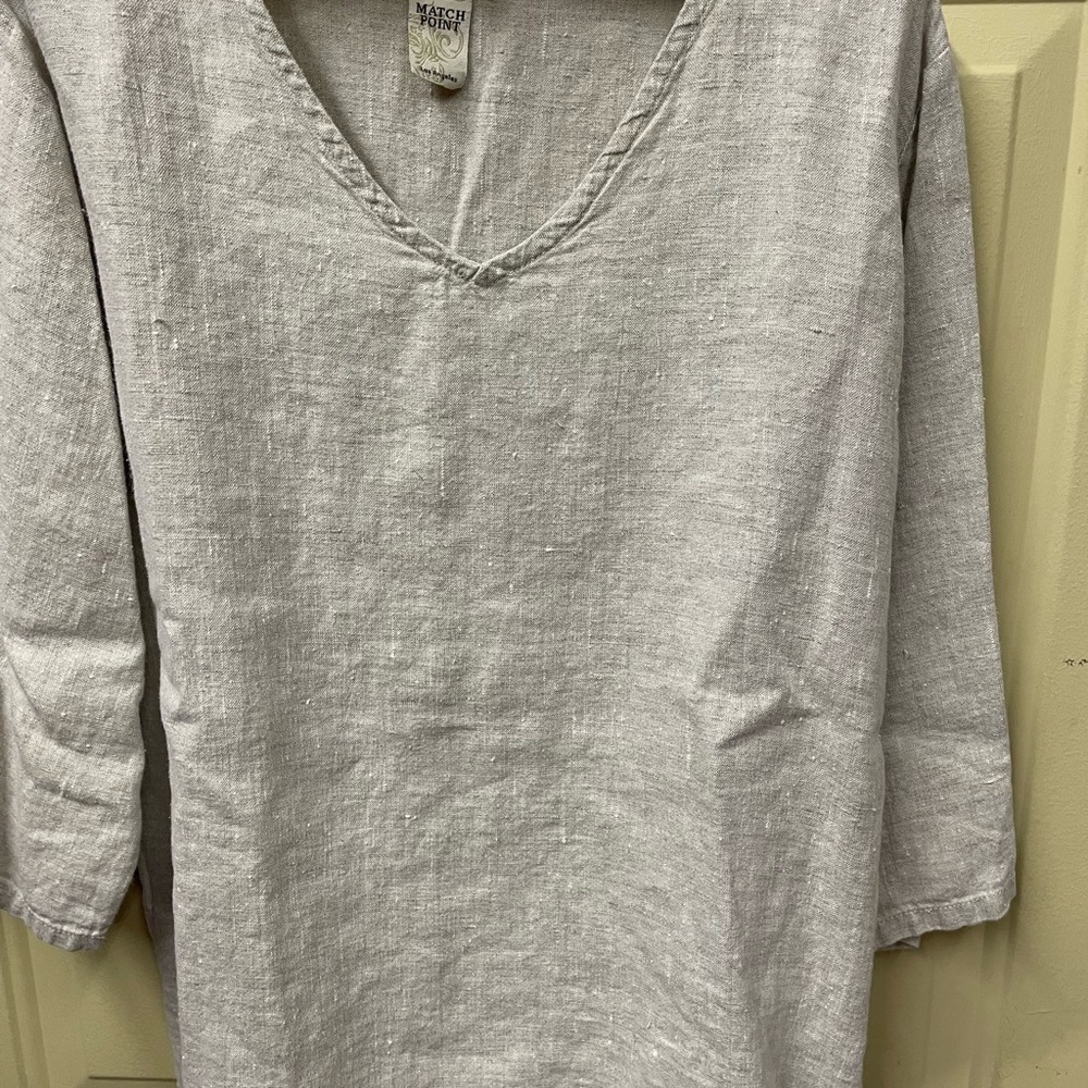 Match Point 100% Linen Top - Picture 5 of 10